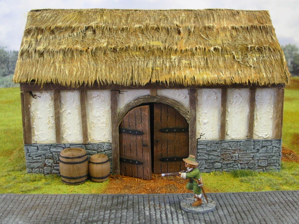 Large Half Stone Barn (28mm) - Paul's Modelling Workshop